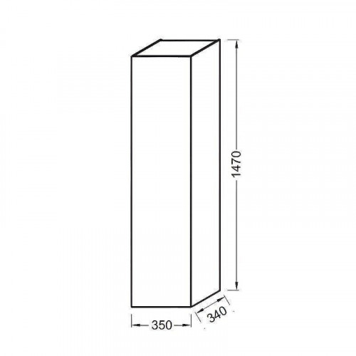 Шкаф пенал Jacob Delafon Soprano 35 EB984-N29 цвет Зеленый