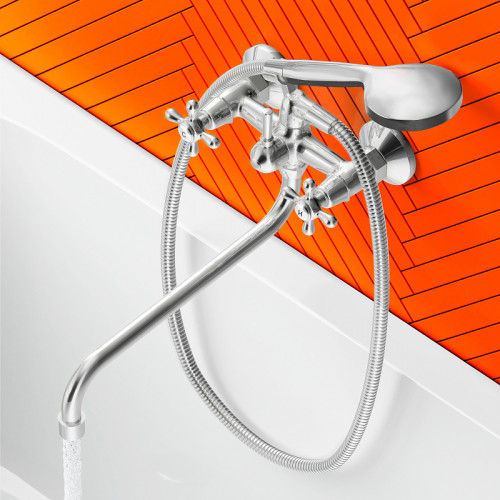 Смеситель для ванны Dorff Vintage D6095000 универсальный Хром латунь на стену