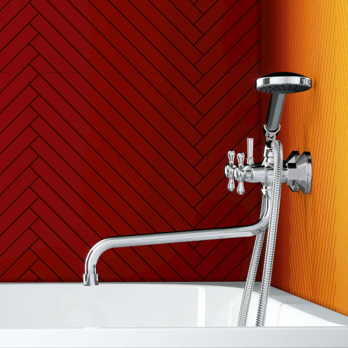 Смеситель для ванны Dorff Vintage D6095000 универсальный Хром латунь на стену