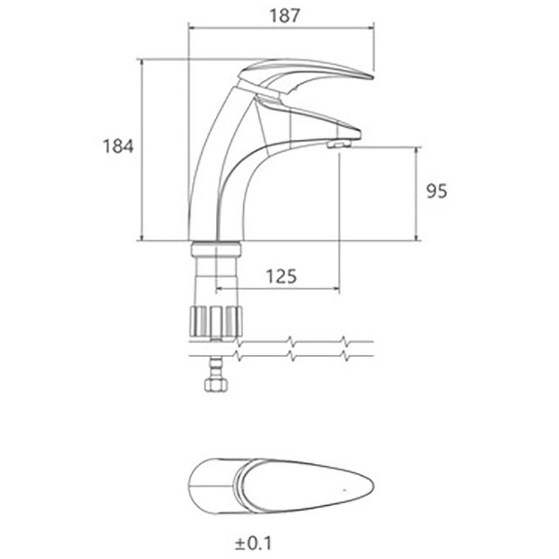 Смеситель для раковины Shouder Senior 0140206 Золото