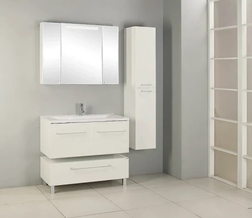 Тумба под раковину Aquaton Мадрид 100 М 1A128001MA010 подвесная Белая МДФ / ЛДСП