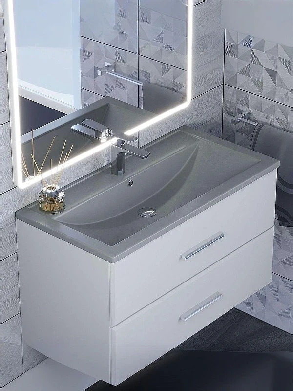 Раковина Uperwood Foster Quartz 80 291030037 цвет Бетон