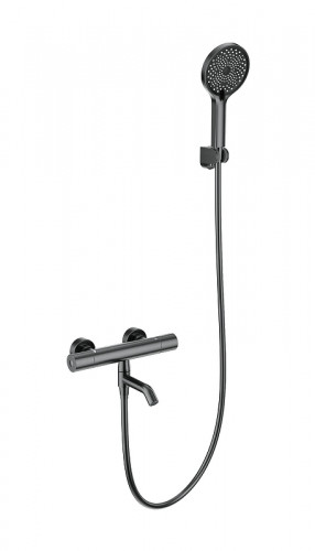 Смеситель для ванны Wonzon & Woghand Inn WW-B3013-A1-BGG с термостатом цвет Темный графит