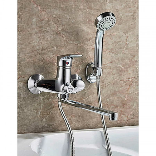 Смеситель для ванны Ledeme H25 2225L универсальный Хром латунь на стену