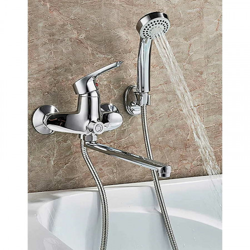 Смеситель для ванны Ledeme H25 2225L универсальный Хром латунь на стену