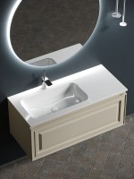 Тумба под раковину Sancos Very 100 L VR100LCE подвесная Beige Soft МДФ / ЛДСП