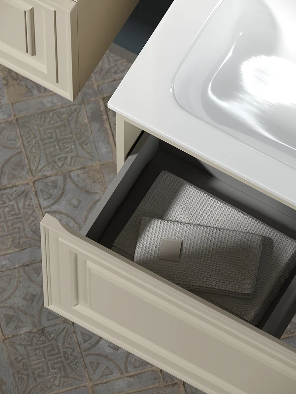 Тумба под раковину Sancos Very 100 L VR100LCE подвесная Beige Soft МДФ / ЛДСП