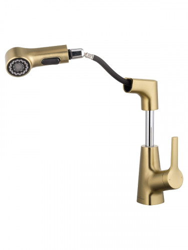 Смеситель для раковины Wonzon &amp; Woghand WW-121B108-BG цвет Брашированное золото