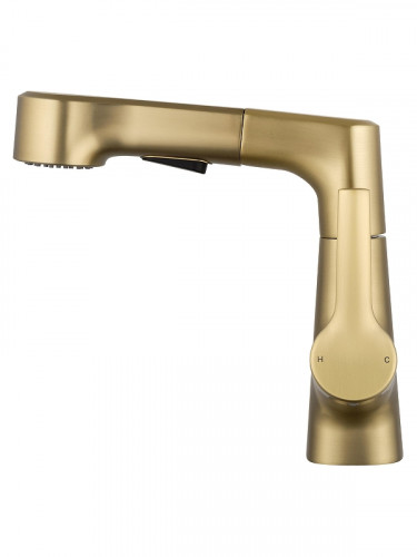 Смеситель для раковины Wonzon &amp; Woghand WW-121B108-BG цвет Брашированное золото