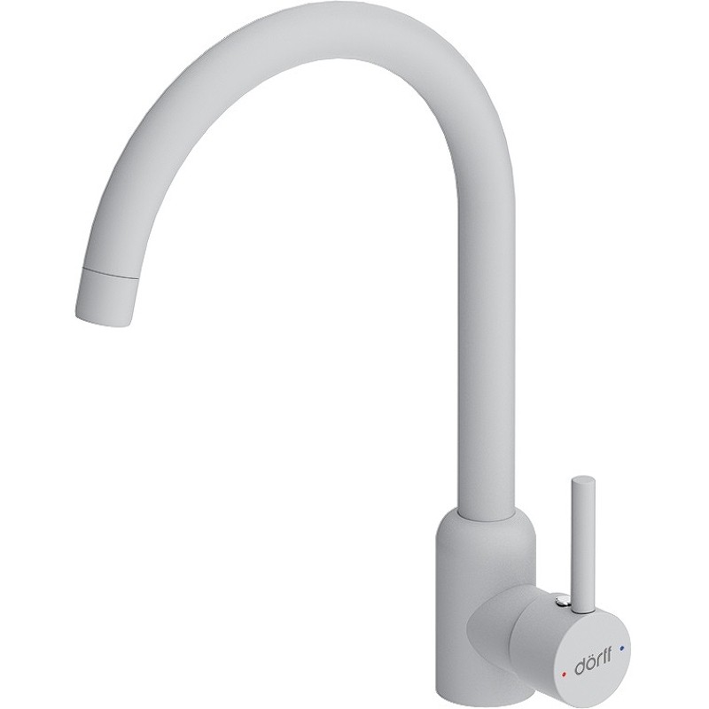 Смеситель для кухни Dorff Logic D3007033 Белый нержавеющая сталь