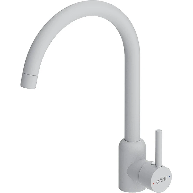 Смеситель для кухни Dorff Logic D3007033 Белый нержавеющая сталь