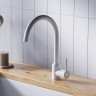 Смеситель для кухни Dorff Logic D3007033 Белый нержавеющая сталь