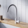 Смеситель для кухни Dorff Logic D3007033 Белый нержавеющая сталь