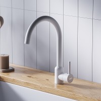 Смеситель для кухни Dorff Logic D3007033 Белый нержавеющая сталь