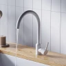 Смеситель для кухни Dorff Logic D3007033 Белый нержавеющая сталь