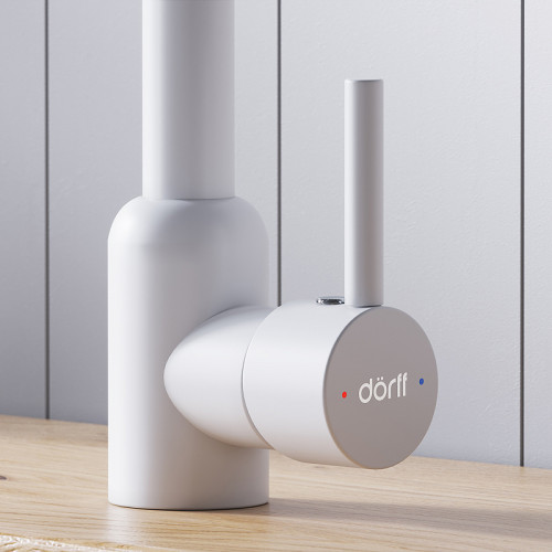 Смеситель для кухни Dorff Logic D3007033 Белый нержавеющая сталь