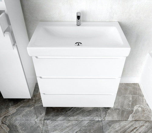 Тумба под раковину 1MarKa Кода 60Н У57594 Белая МДФ / ЛДСП