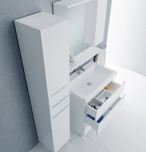 Тумба под раковину 1MarKa Кода 60Н У57594 Белая МДФ / ЛДСП