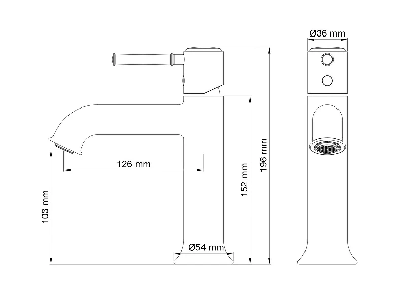 Смеситель для раковины Wonzon & Woghand Tor WW-88018073-CR цвет Хром