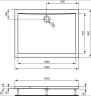 Акриловый поддон для душа Ideal Standard Ultraflat 120X90 K518301 цвет Euro White / Евробелый