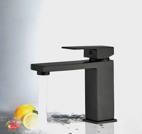 Смеситель для раковины ALMAes Fango TVZ-0934 Черный матовый латунь