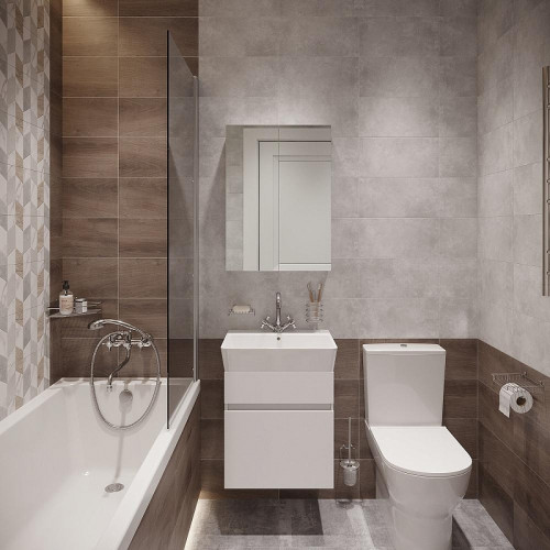 Тумба с раковиной DIWO Тольятти 50 подвесная цвет Белый