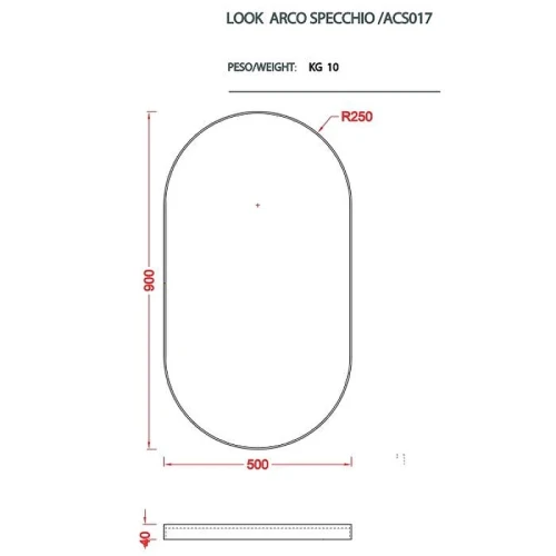 Зеркало Artceram 50 ACS01756 цвет Moka