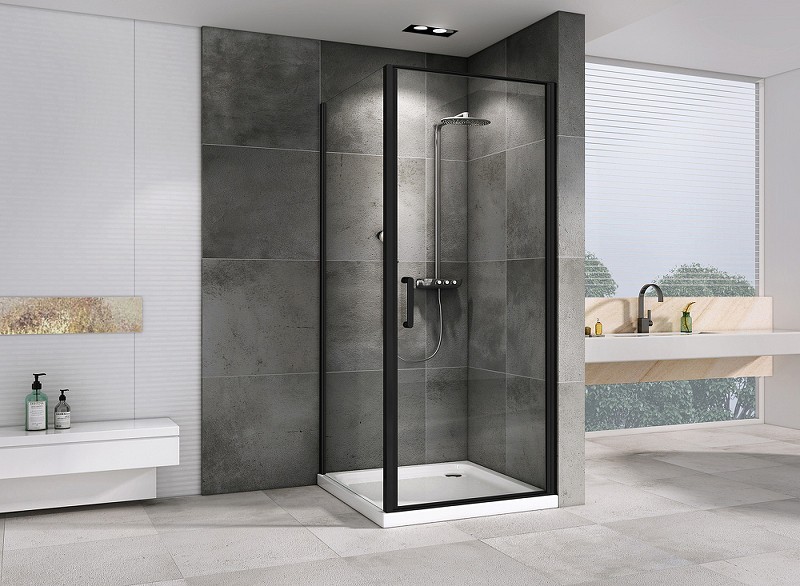 Душевой уголок Abber Sonnenstrand 90x85 AG04090B-S85B профиль Черный стекло прозрачное
