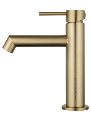 Смеситель для раковины Wonzon &amp; Woghand WW-H1063-BG цвет Брашированное золото