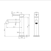 Смеситель для раковины Wonzon &amp; Woghand WW-H1063-BG цвет Брашированное золото