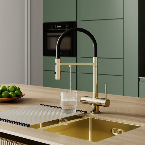 Смеситель для кухни Iddis Ace ACEMGFFi05 Золото матовое латунь