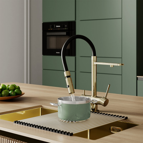 Смеситель для кухни Iddis Ace ACEMGFFi05 Золото матовое латунь