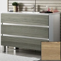 Тумба с раковиной SanVit Кубэ-3 120 kkube3120 с фактурой под дерево Карпатская ель МДФ / ЛДСП