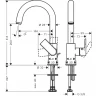 Смеситель для раковины Hansgrohe Vernis Shape 71564000 Хром латунь