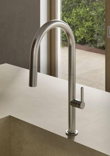 Смеситель для кухни Kludi Aurea 55852N575 цвет Никель брашированный