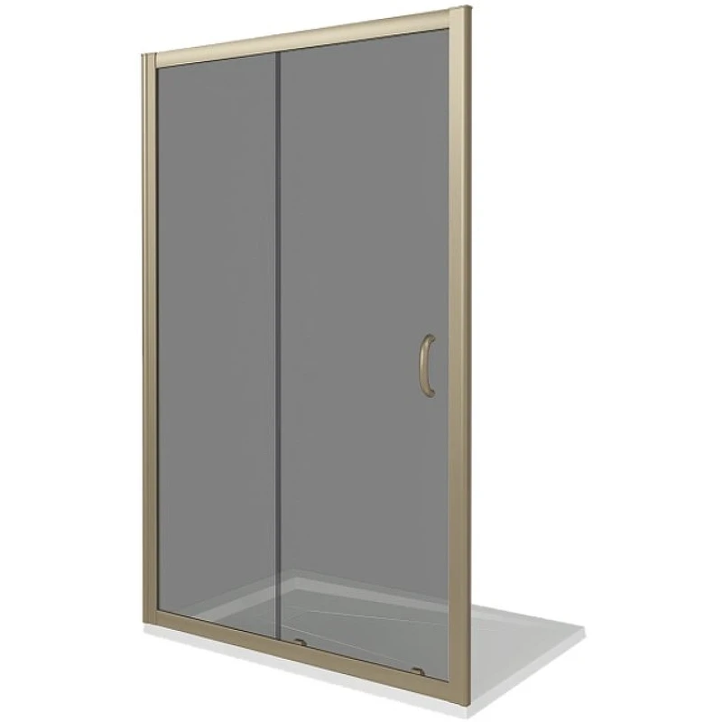 Душевая дверь Good Door Jazze 130 WTW-130-C-G профиль Золото стекло прозрачное