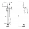 Смеситель для ванны Abber Wasser Kreis 316 AF8115BG цвет Золото брашированное