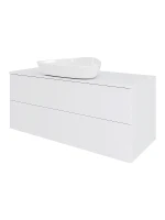 Тумба с раковиной Orange Отто 100 Ot-100TuMDF+B07-500W подвесная цвет Белый глянцевый