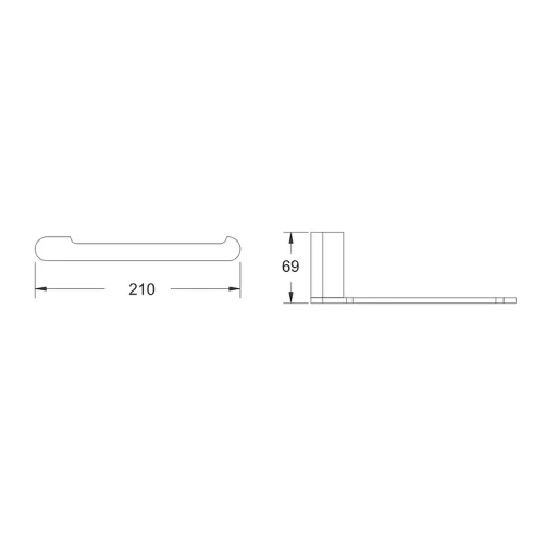 Полотенцедержатель Rose RG17T RG1706T цвет Пепельный
