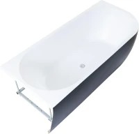 Акриловая ванна Aquanet Family Elegant A 3805-N-MW-MB 180x80 L 293077 цвет Черный матовый Белый матовый
