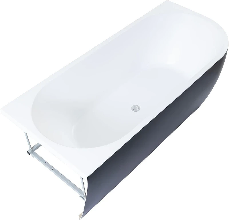 Акриловая ванна Aquanet Family Elegant A 3805-N-MW-MB 180x80 L 293077 цвет Черный матовый Белый матовый
