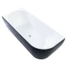 Акриловая ванна Aquanet Family Elegant A 3805-N-MW-MB 180x80 L 293077 цвет Черный матовый Белый матовый