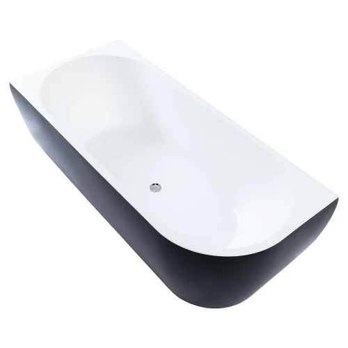 Акриловая ванна Aquanet Family Elegant A 3805-N-MW-MB 180x80 L 293077 цвет Черный матовый Белый матовый