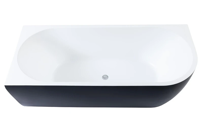 Акриловая ванна Aquanet Family Elegant A 3805-N-MW-MB 180x80 L 293077 цвет Черный матовый Белый матовый