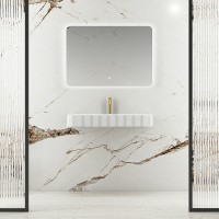 Раковина Vincea 75 VWB-6SG75MW Белая матовая искусственный камень (литьевой мрамор) подвесная