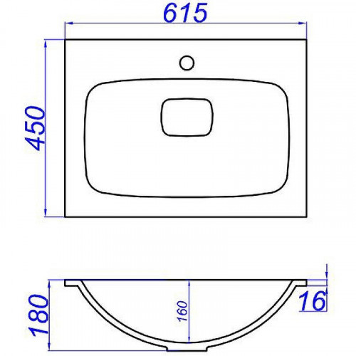 Раковина Aqwella Malaga 60 Mal.06.04.D Белая
