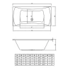 Акриловая ванна C-Bath Talia 170x75 CBQ004001 без гидромассажа