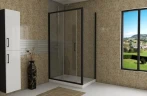 Душевой уголок Bravat Black Line 120x80 BS120.3101B профиль Черный стекло прозрачное