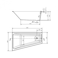 Акриловая ванна Cersanit Crea 160x100 L P-WA-CREA*160-LNL без гидромассажа