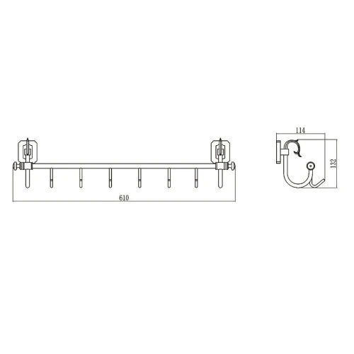 Вешалка для полотенец Savol S-006476 цвет Бронза